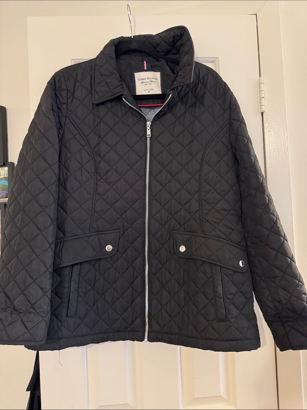 Tommy Hilfiger Black Quilted Zip-Up Puffer Jacket